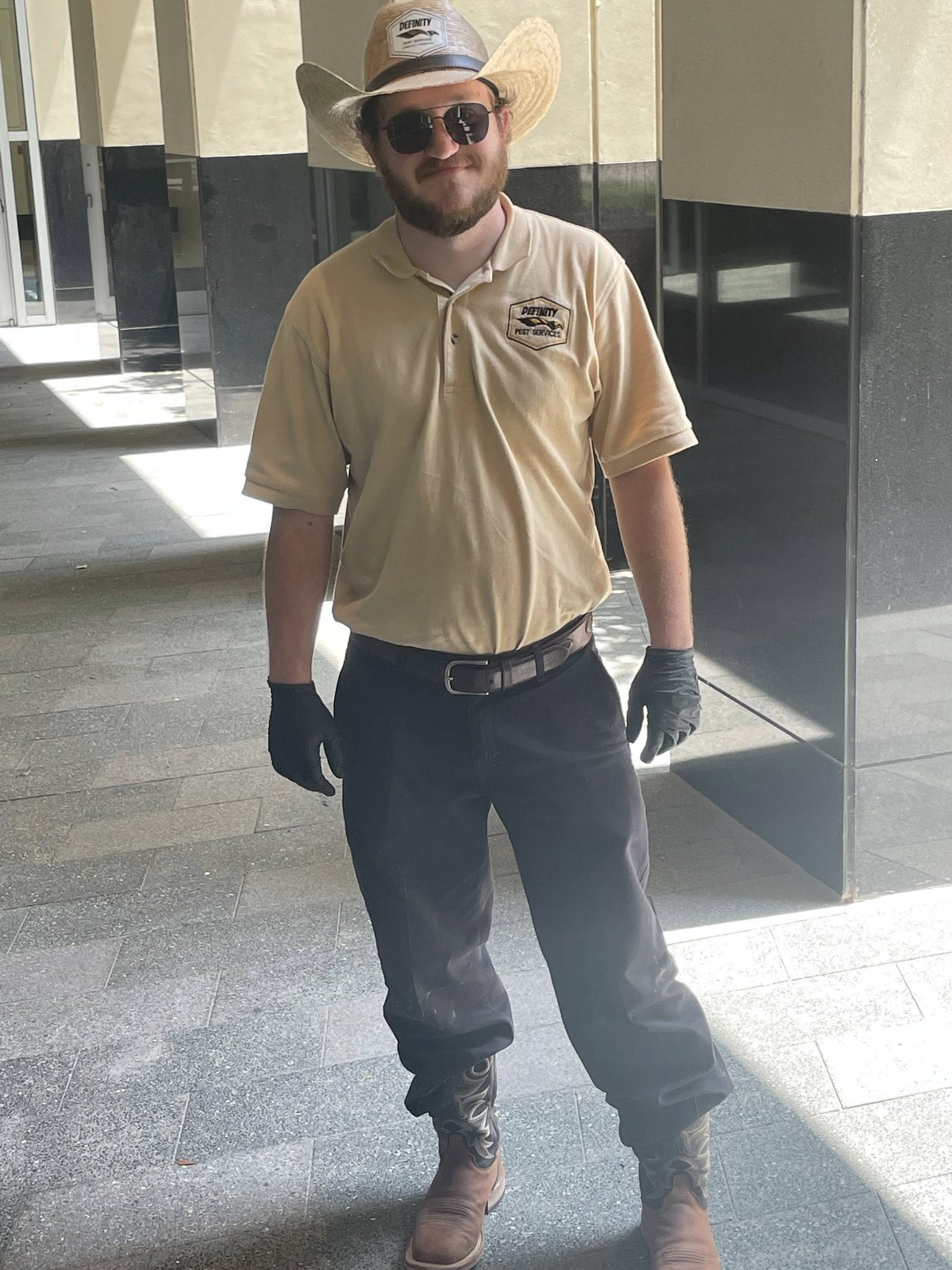 Definity crew member on site